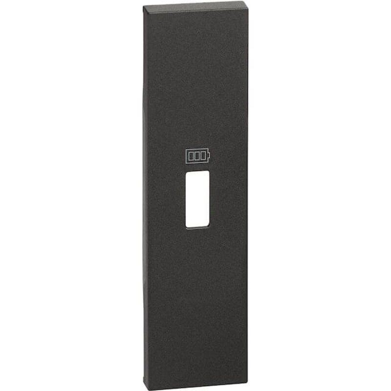 Лицевая панель USB зарядки 1 модуль. Цвет Чёрный. Bticino серия Living Now. KG10C